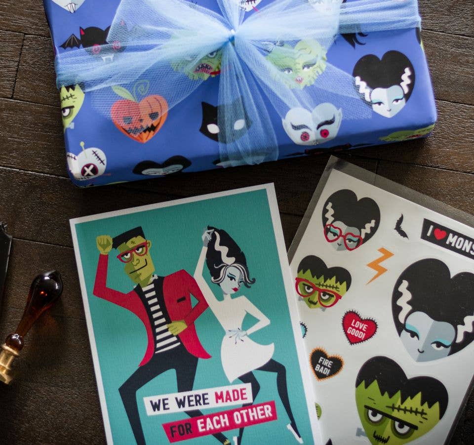 I ❤️ Monsters Vinyl Sticker Sheet | Cute Classic Monster Stickers