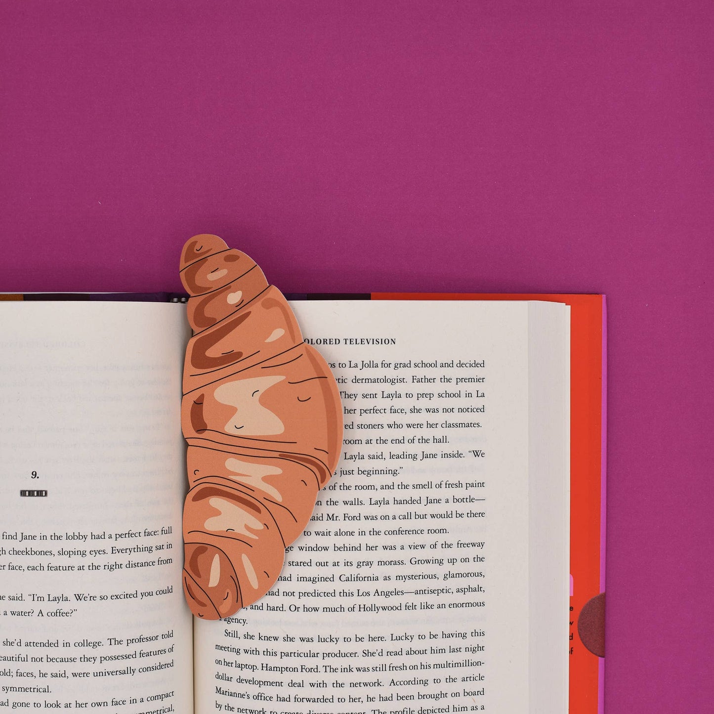 Croissant Die Cut Bookmark – Double-Sided