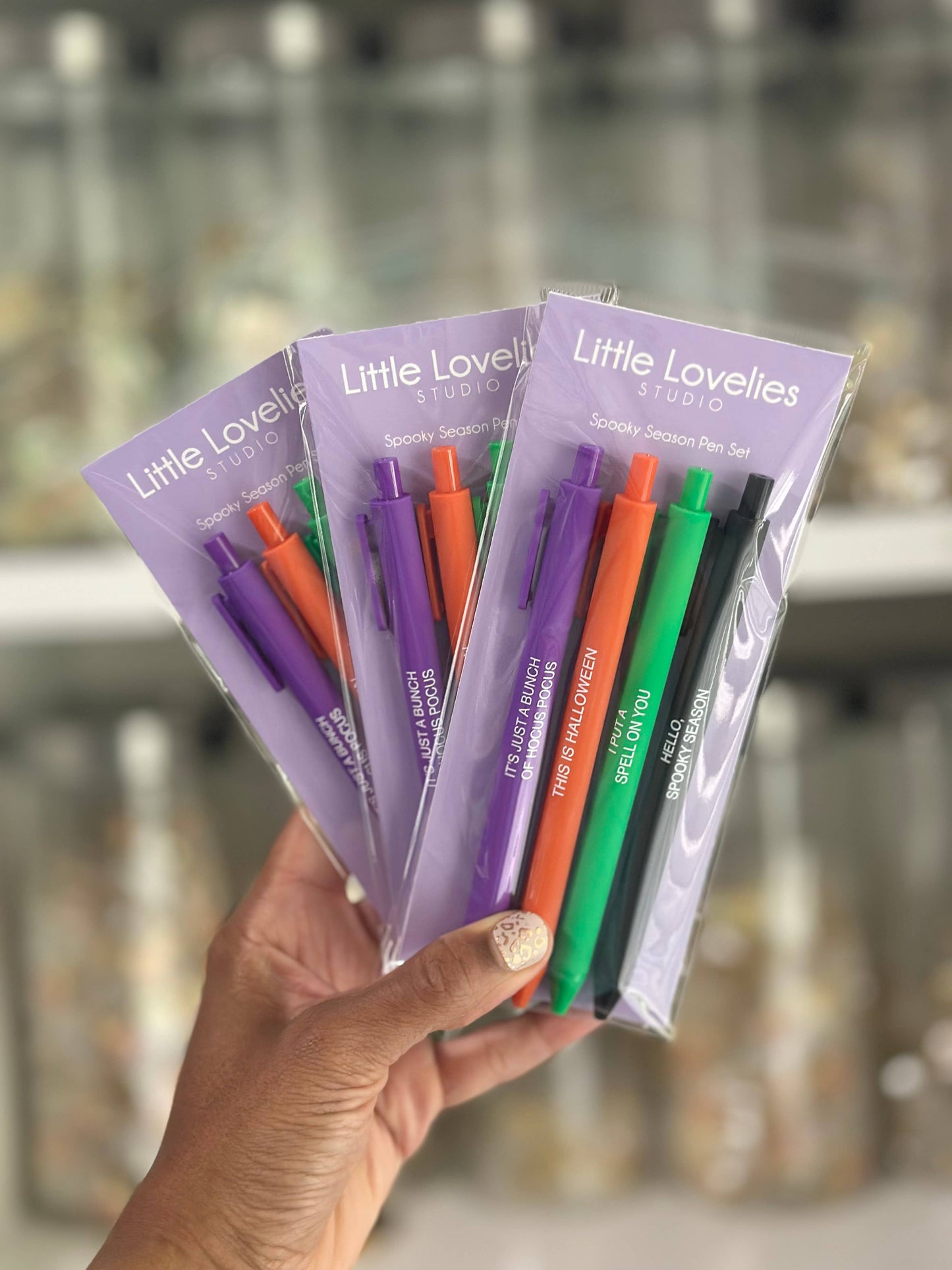 Spooky Season Pen Set | Halloween Black Ink Pens