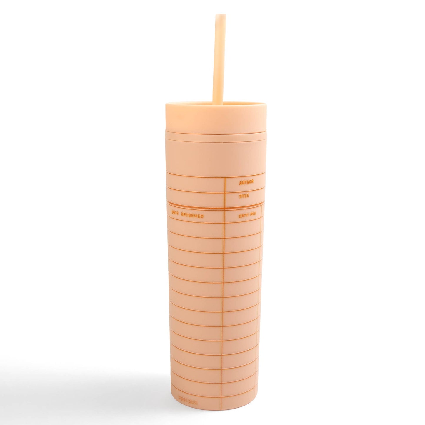 Peach Library Card 16oz Tumbler