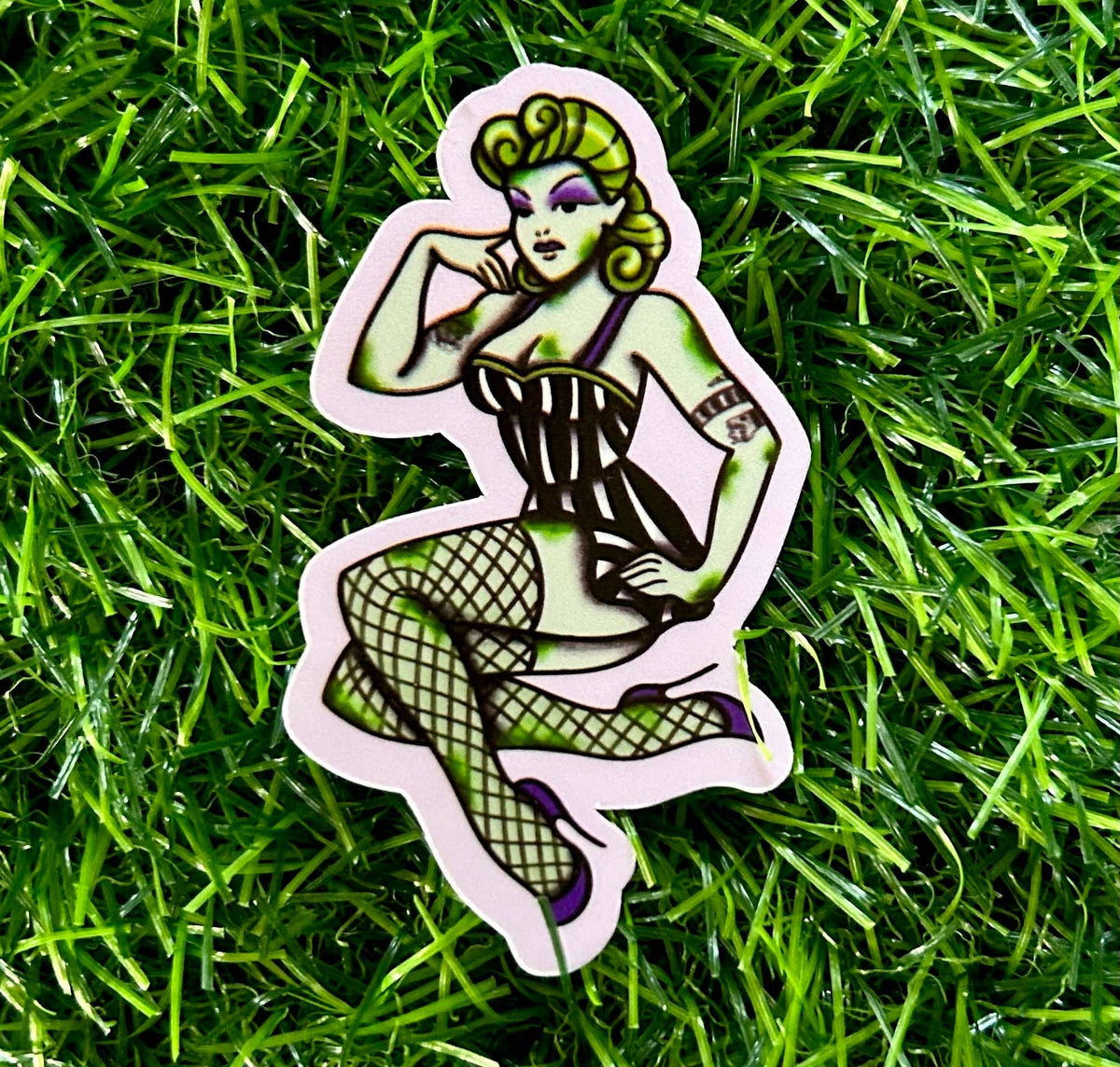 Halloween Pinup Girls Sticker | Retro Spooky Vinyl Decals