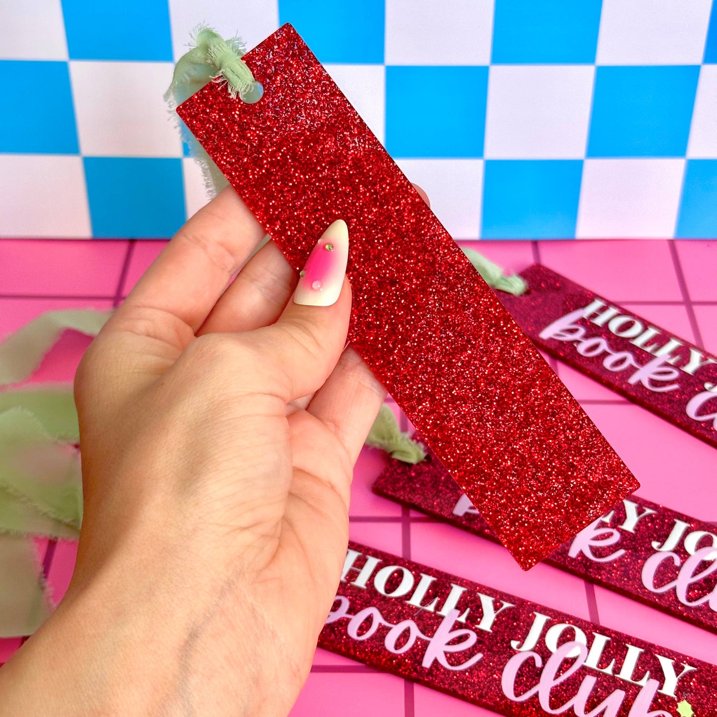 Holly Jolly Acrylic Bookmark