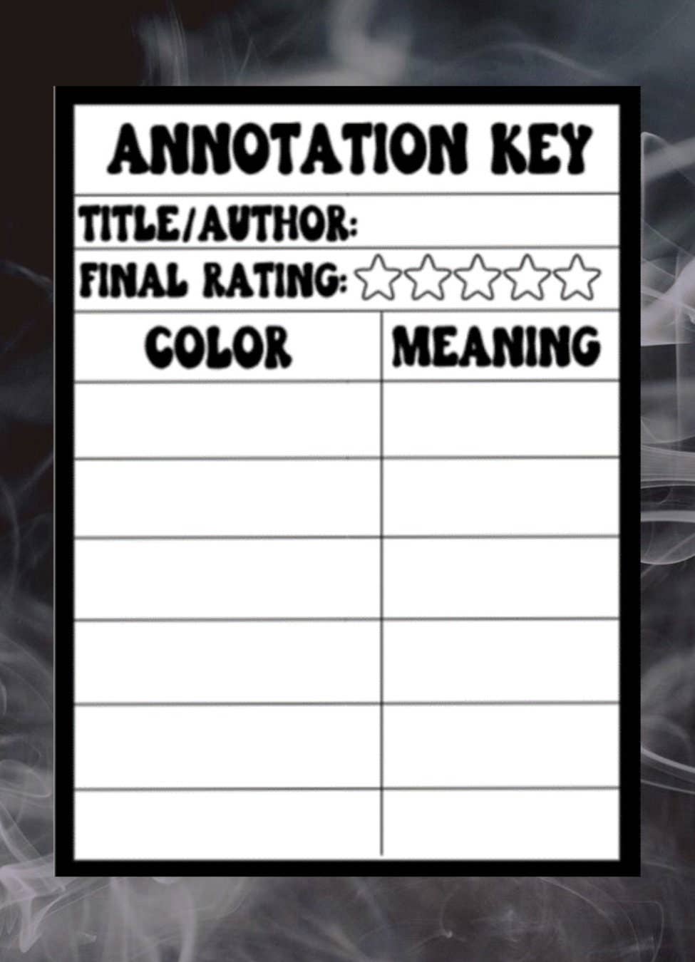 Book Lover’s Annotation Key Blanks | Annotation Accessories