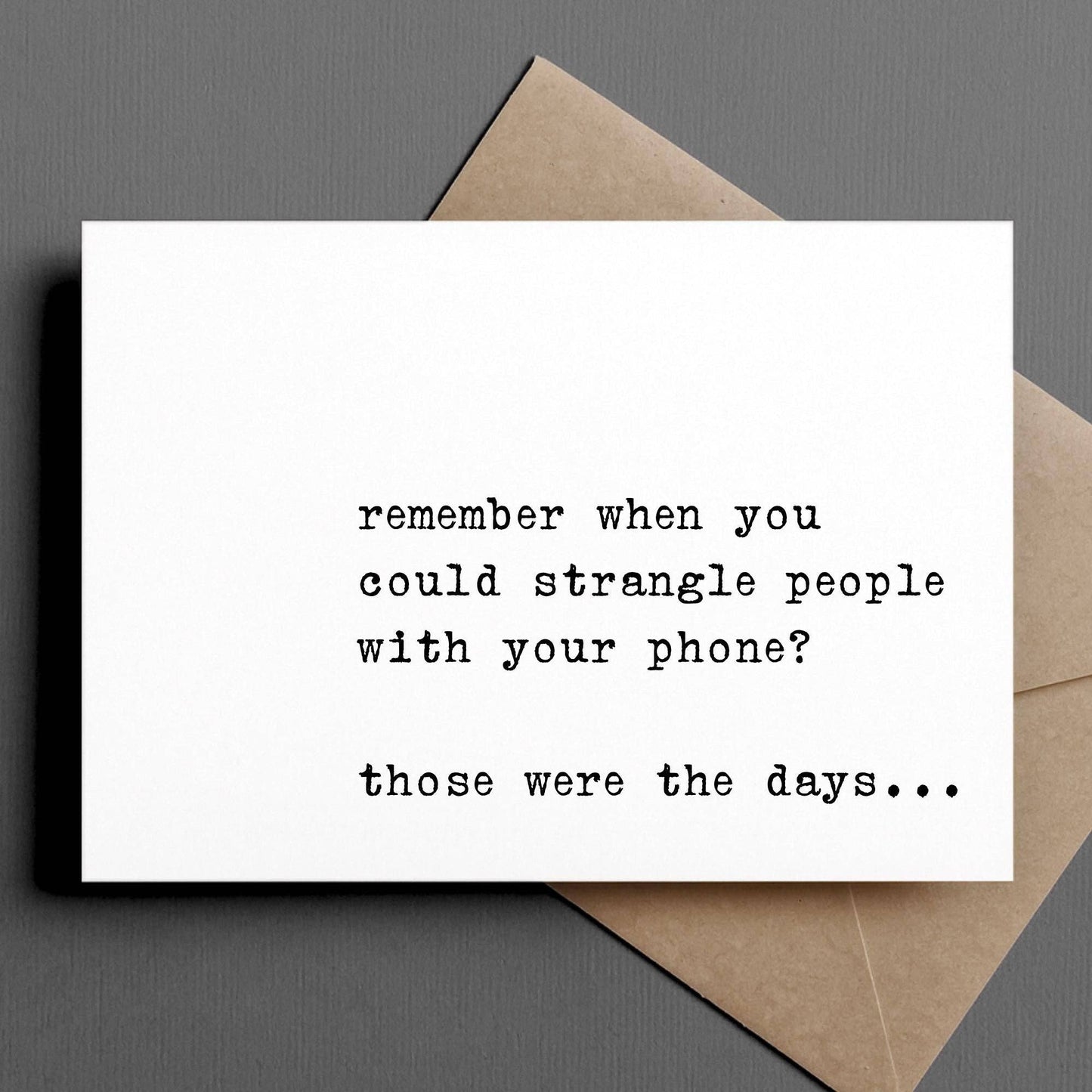 Remember When Phones Had Cords? Funny Nostalgia Greeting Card