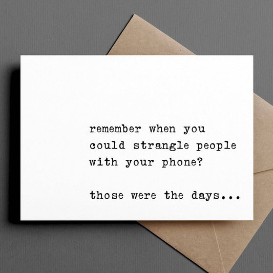 Remember When Phones Had Cords? Funny Nostalgia Greeting Card