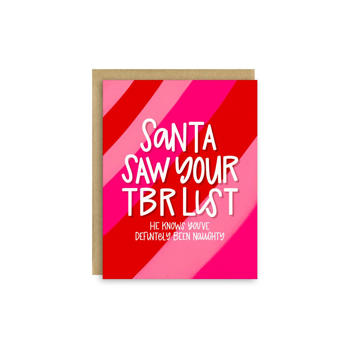 Santa Saw Your TBR List Card | Spicy Book Lover Christmas Card