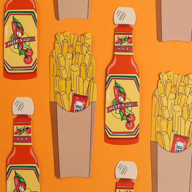 Hot Sauce Bookmark (Die-Cut Spicy Bottle Design)