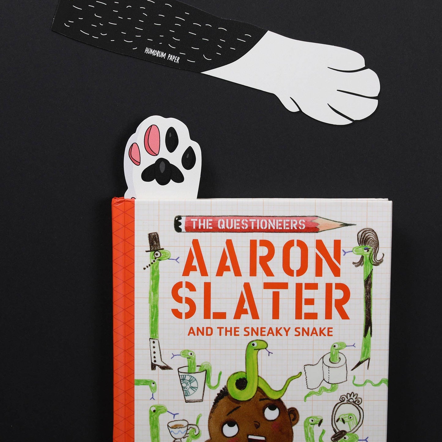 Tuxedo Cat Paw Die Cut Bookmark – Double-Sided