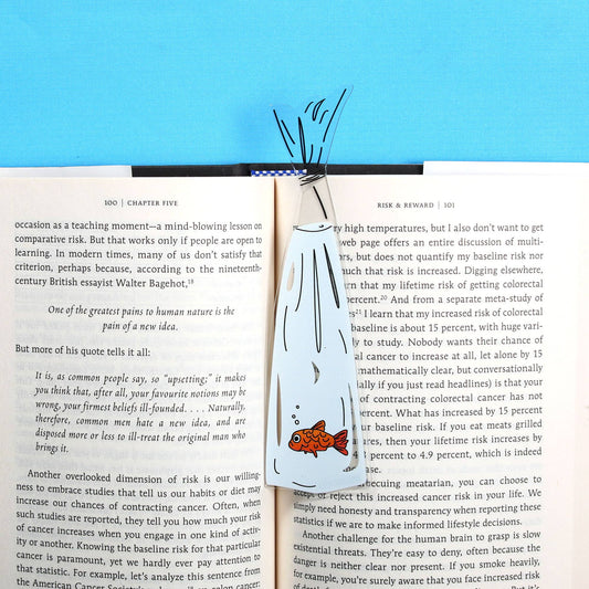 Goldfish in a Bag Die Cut Bookmark – Clear Lexan