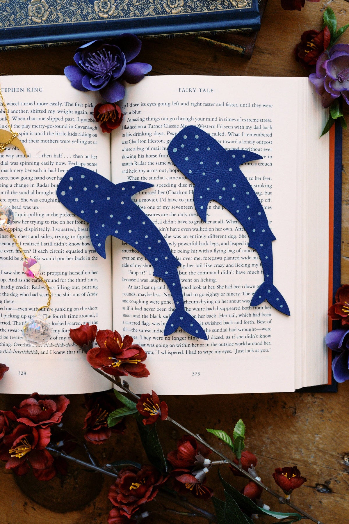 Whale Shark Faux Leather Bookmark | Ocean-Inspired Bookish Bookmark