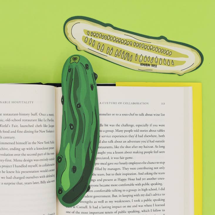 Pickle Die Cut Bookmark – Double-Sided