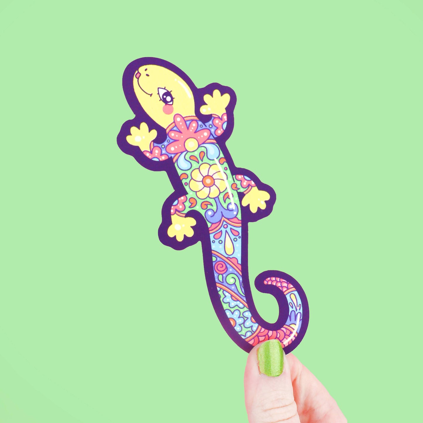 Talavera Lizard Die Cut Bookmark