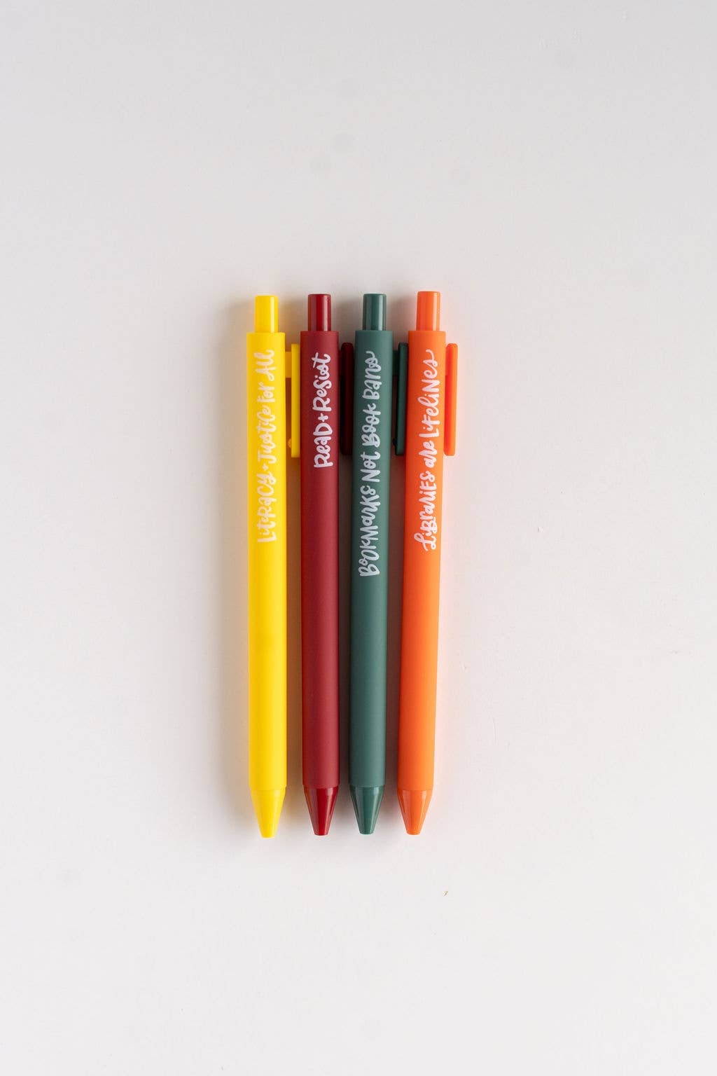Read & Rebel Bookish Gel Pens | Set of 4 Reader Advocacy Pens