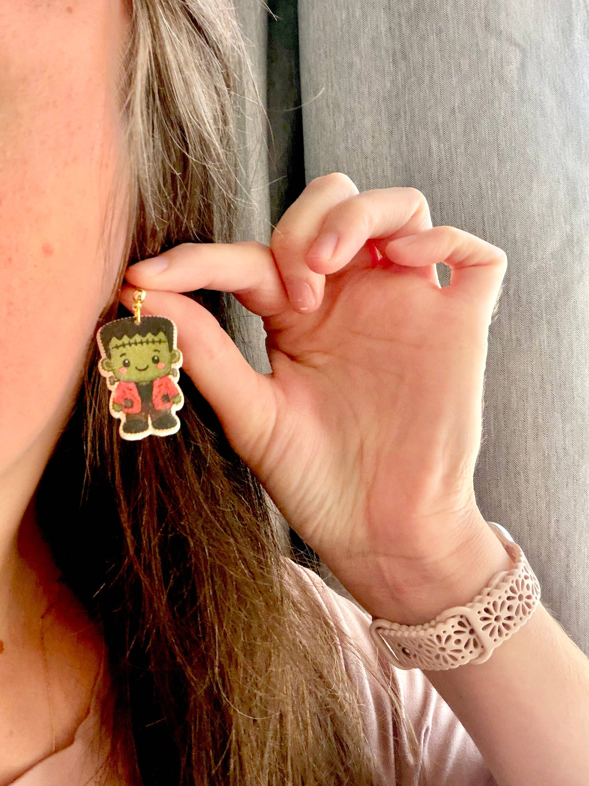 Cute Halloween Earrings | Candy Corn, Frankenstein & Ghost Clay Earrings