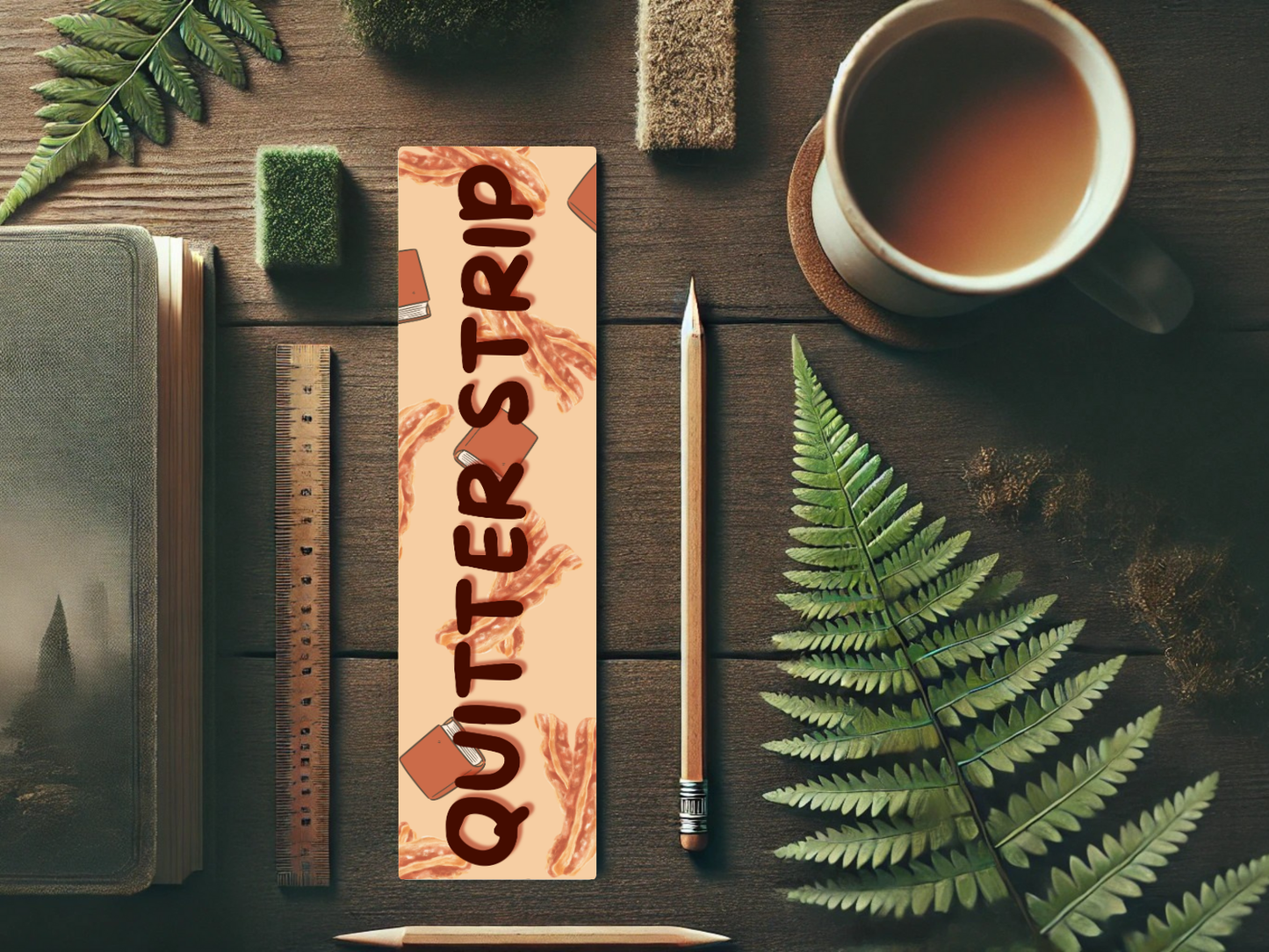 Quitter Strip Bookmark with Bacon Strip Design
