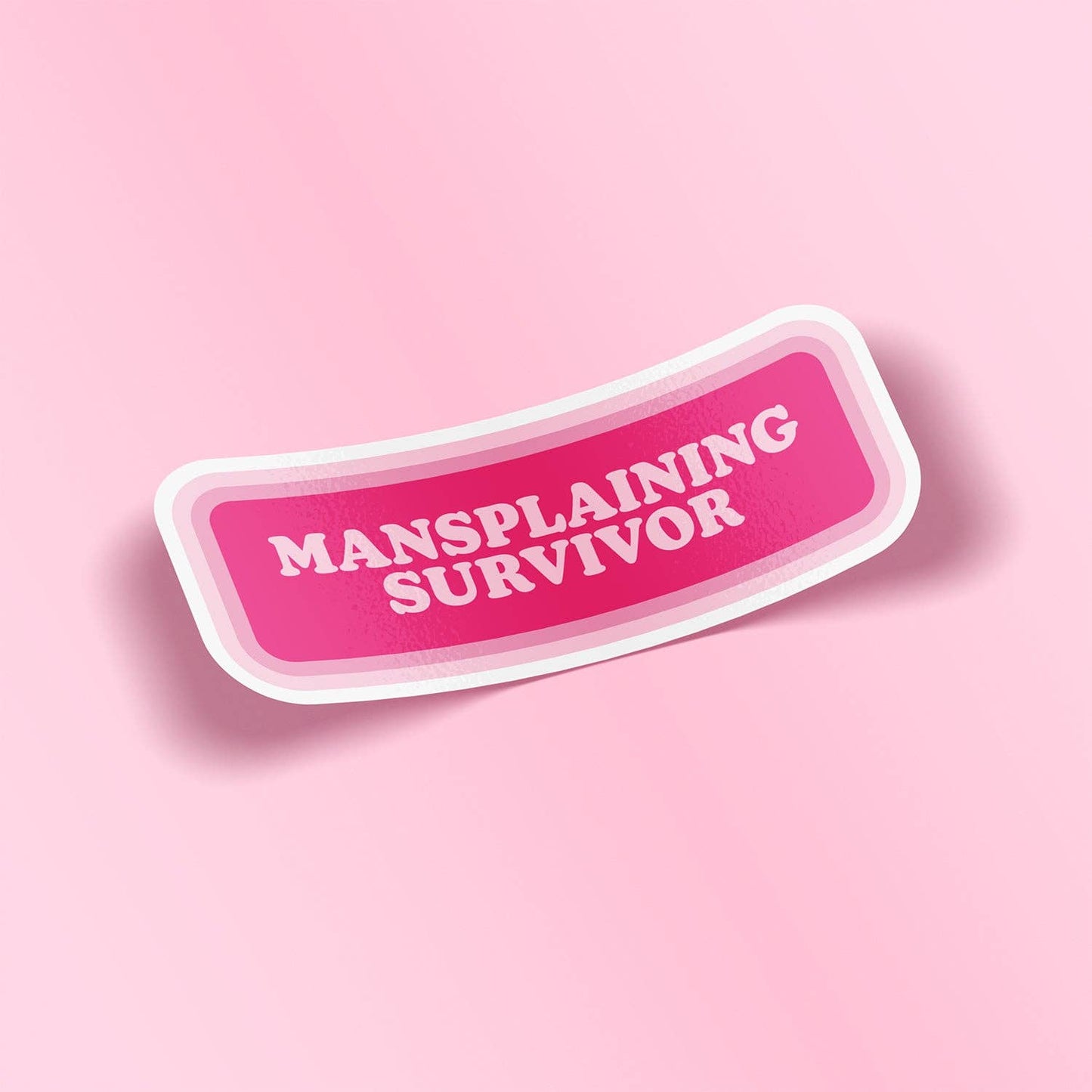 Mansplaining Survivor Sticker | Funny Feminist Vinyl Sticker