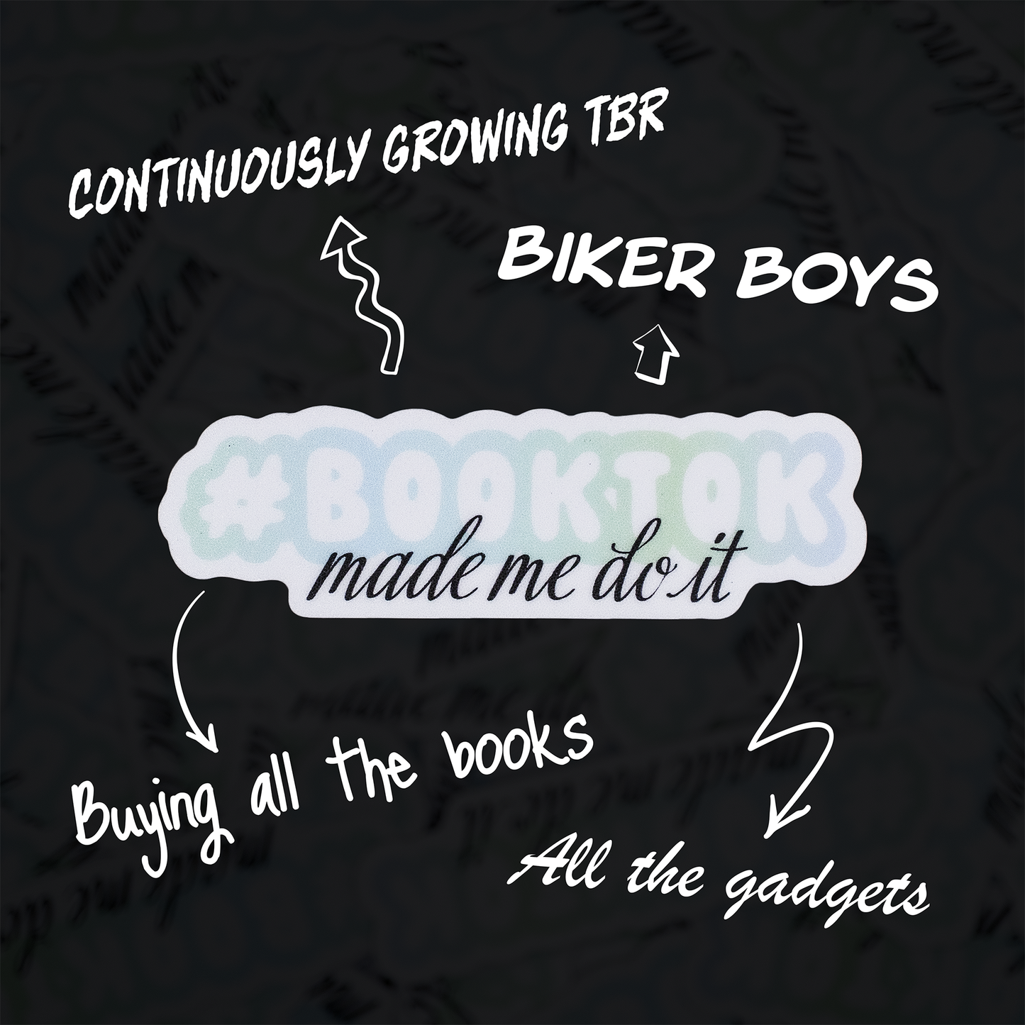 Text on a black background with white and light blue elements