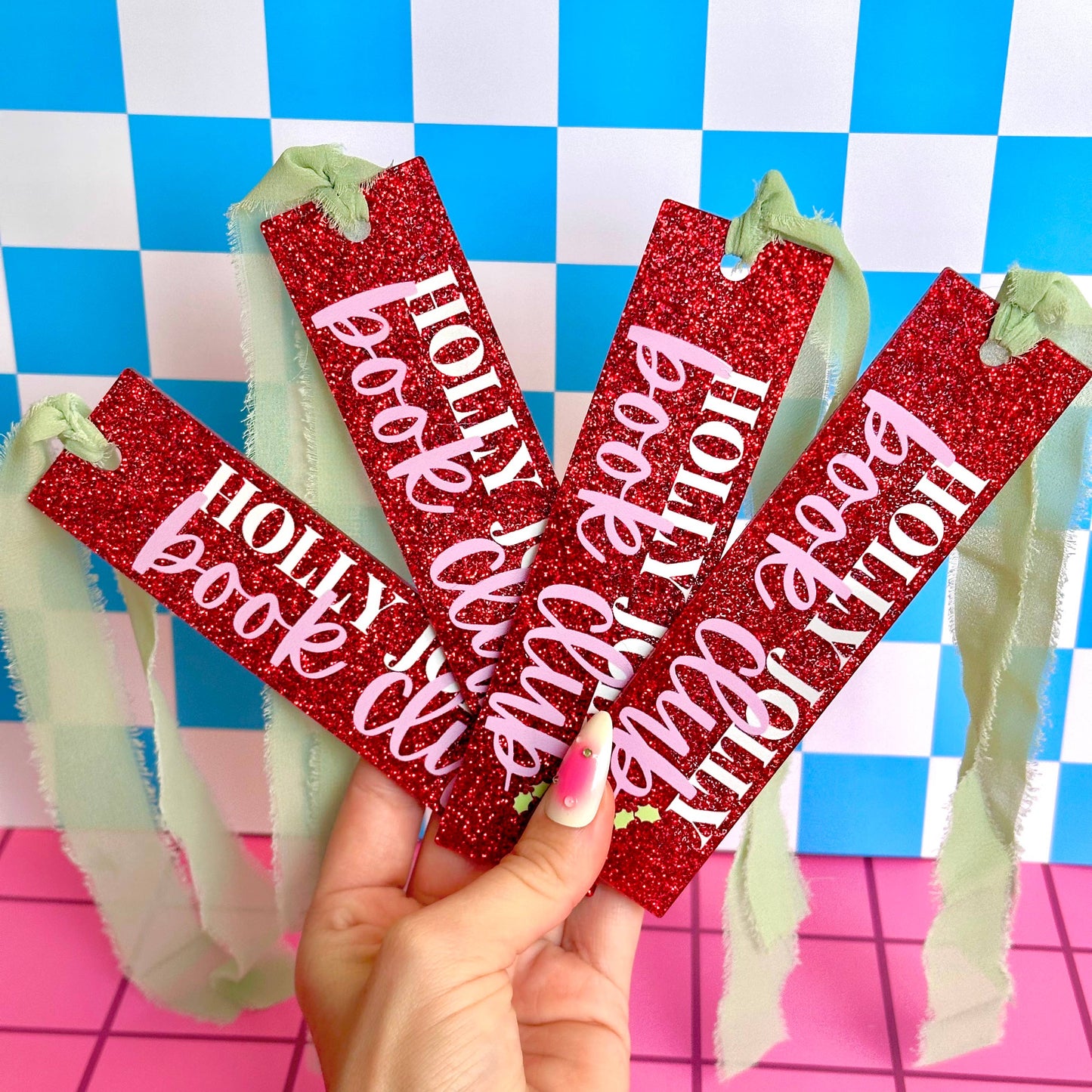 Holly Jolly Acrylic Bookmark