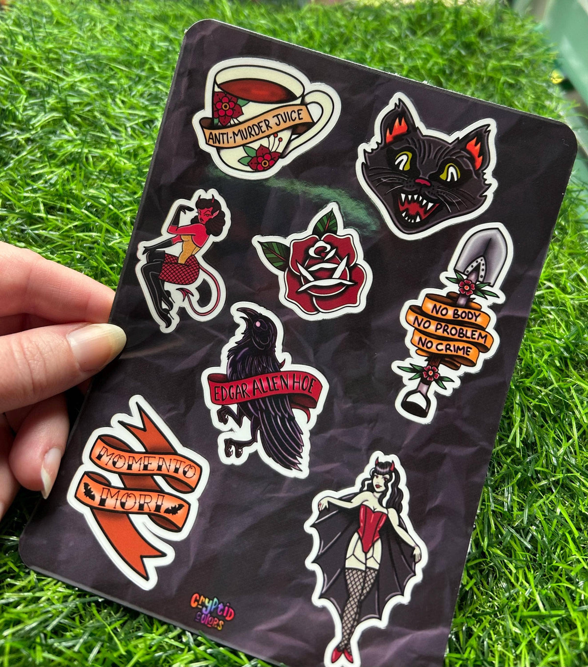 Goth Vibe Sticker Sheet | Gothic &amp; Spooky Vinyl Stickers