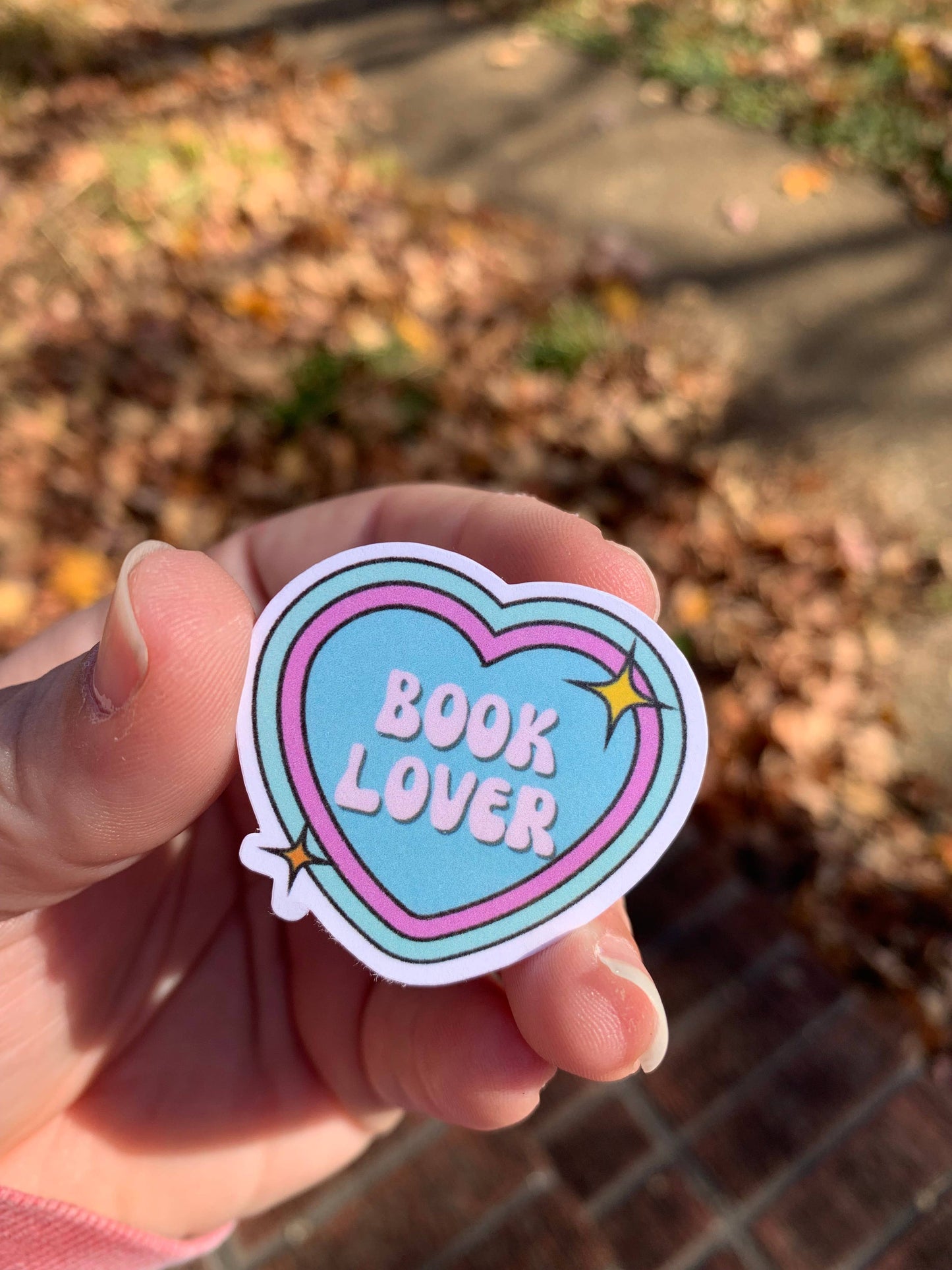 Book Lover Heart Sticker