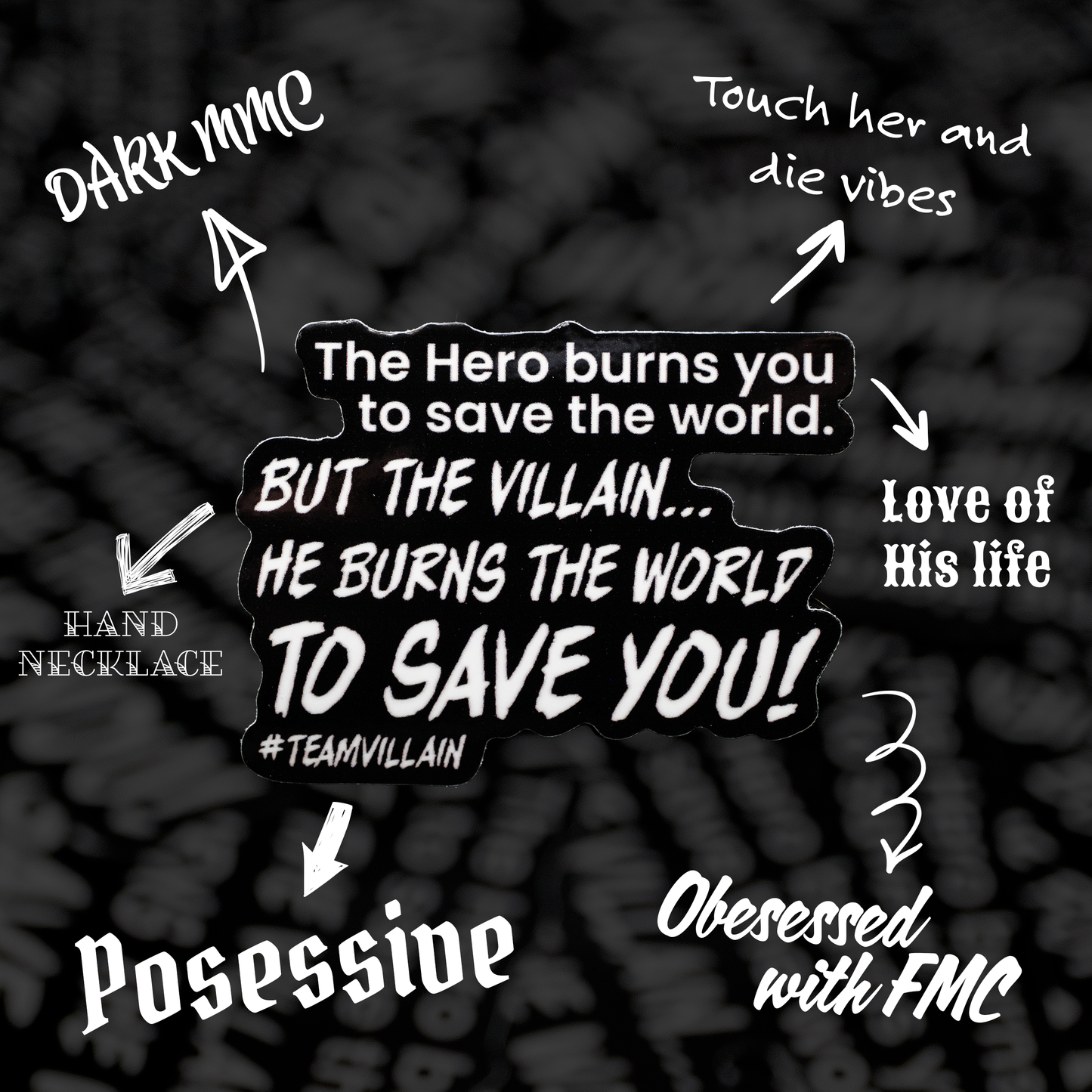 Team Villain Sticker | Morally Gray Romance Reader Vinyl Sticker