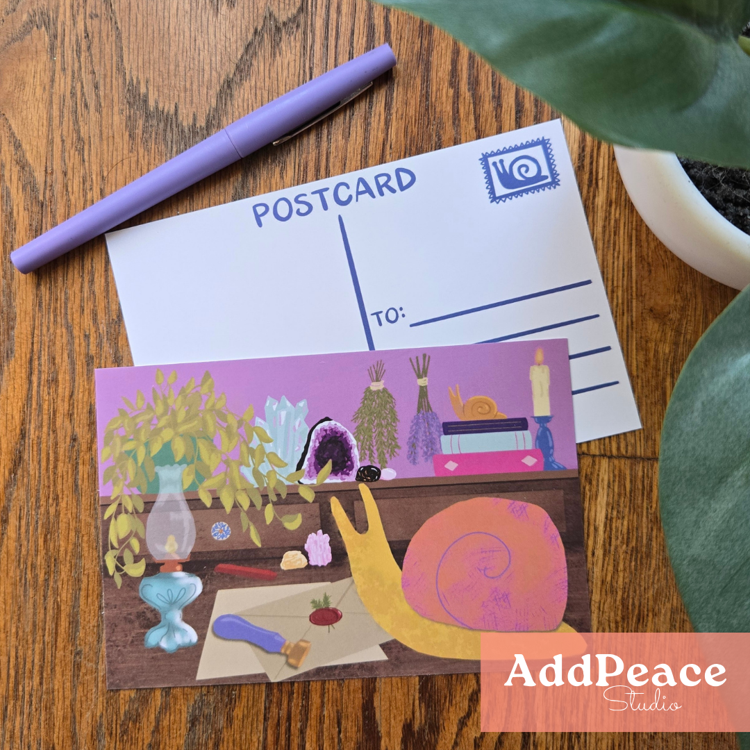 Snail Mail Illustrated Postcard Set | 12 Bookish & Whimsical Postcards