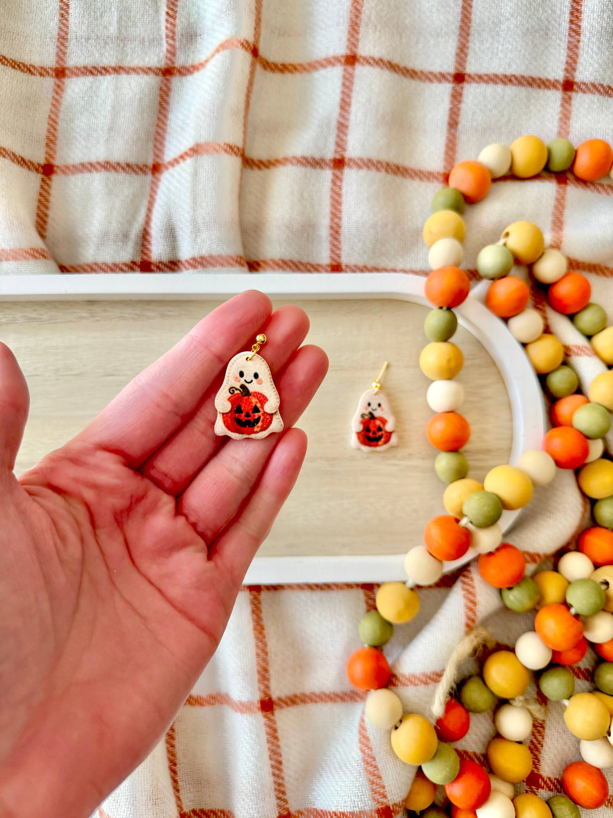 Cute Halloween Earrings | Candy Corn, Frankenstein & Ghost Clay Earrings