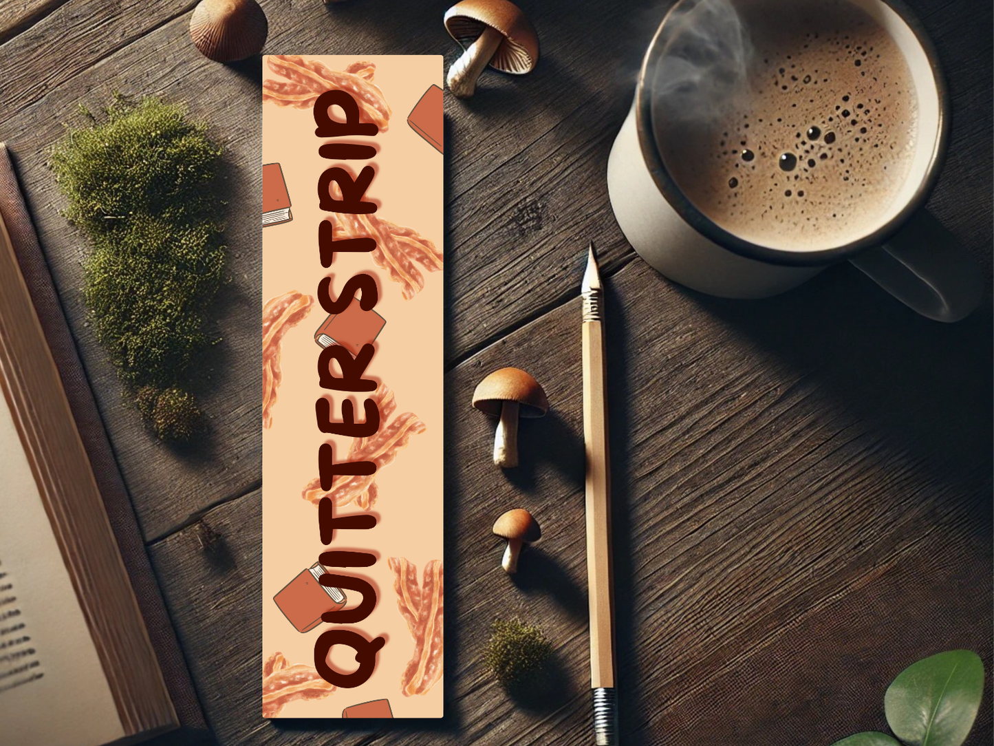 Quitter Strip Bookmark with Bacon Strip Design
