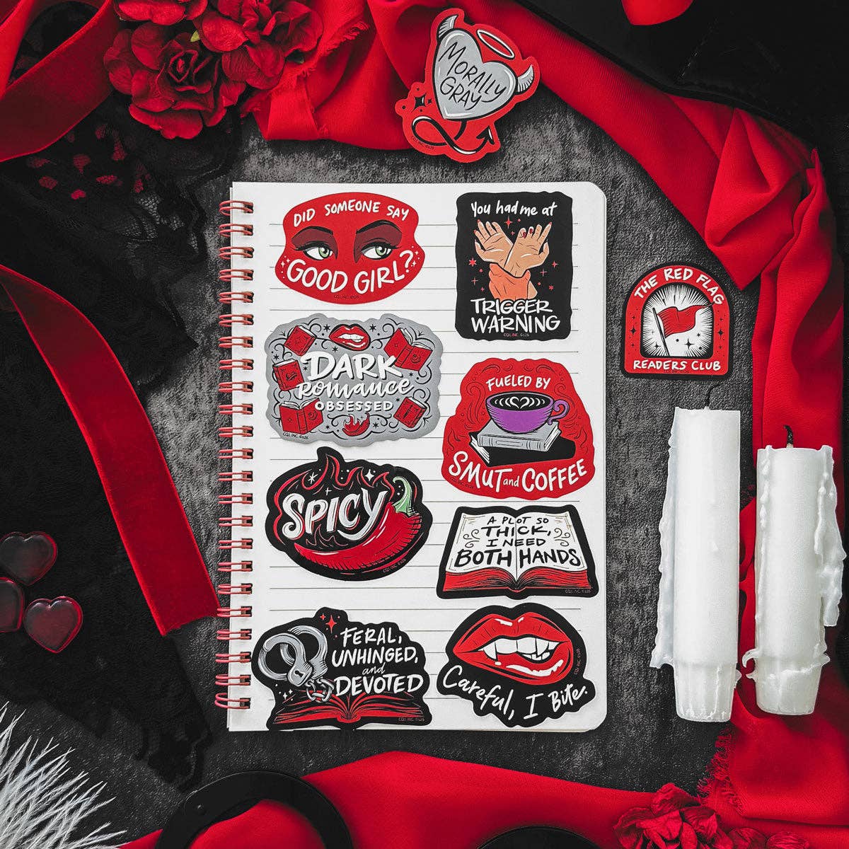 A Little Wicked Decal Pack | Dark Romance Sticker Set of 10