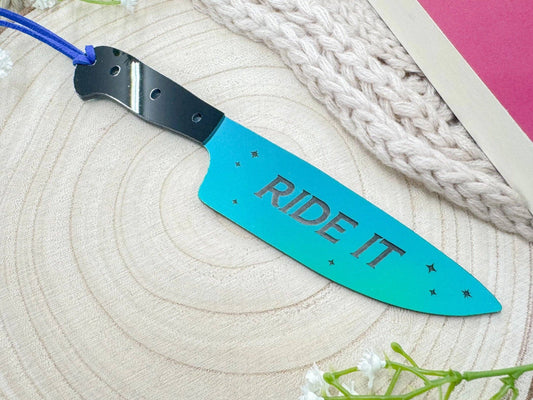 Ride It Knife Bookmark – Acrylic Laser Engraved