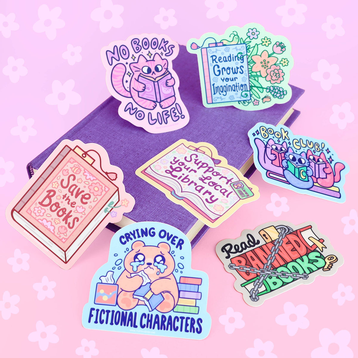 Save the Books Sticker | Cute Bookish Vinyl Sticker