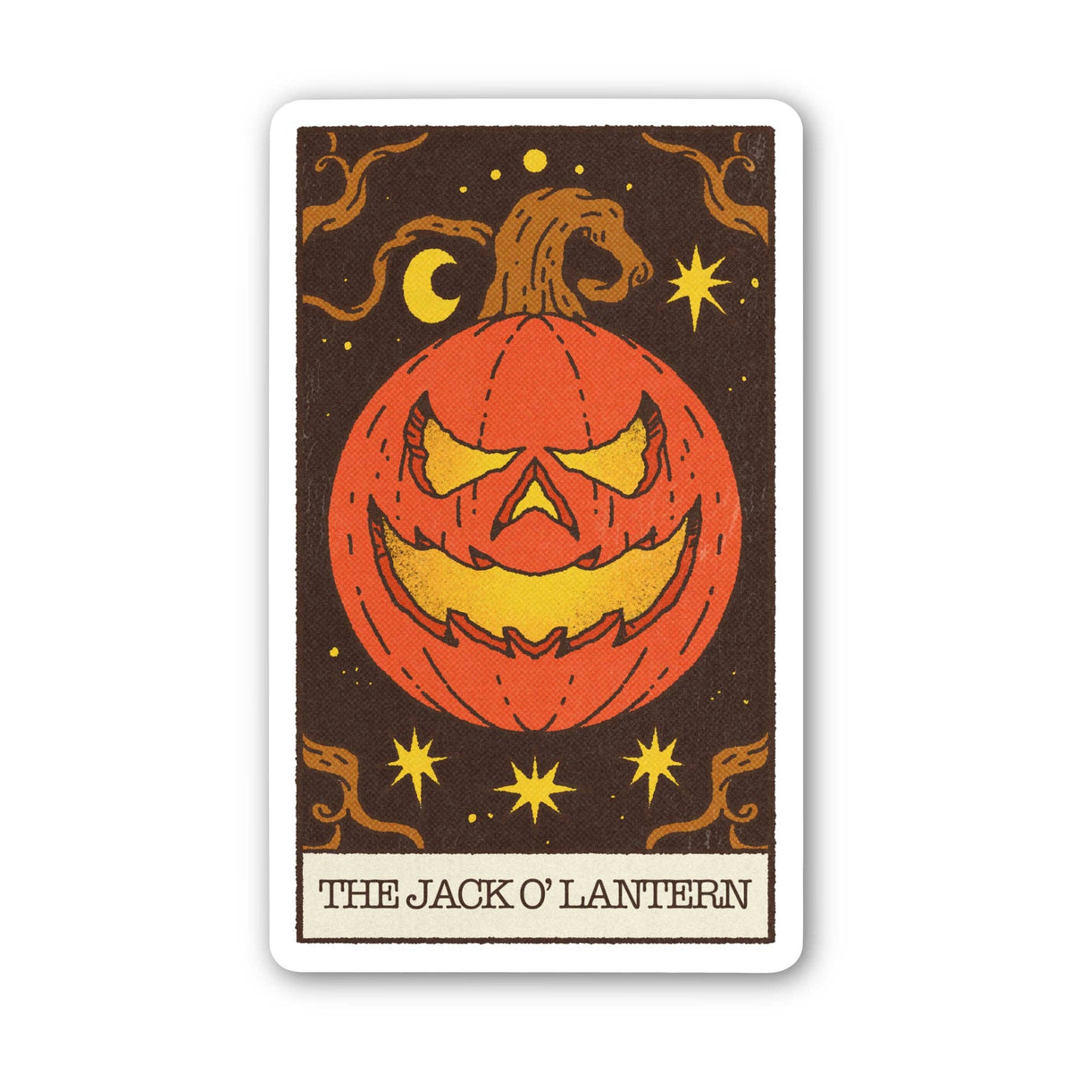 The Jack O' Lantern Tarot Card Sticker | Halloween Vinyl Sticker