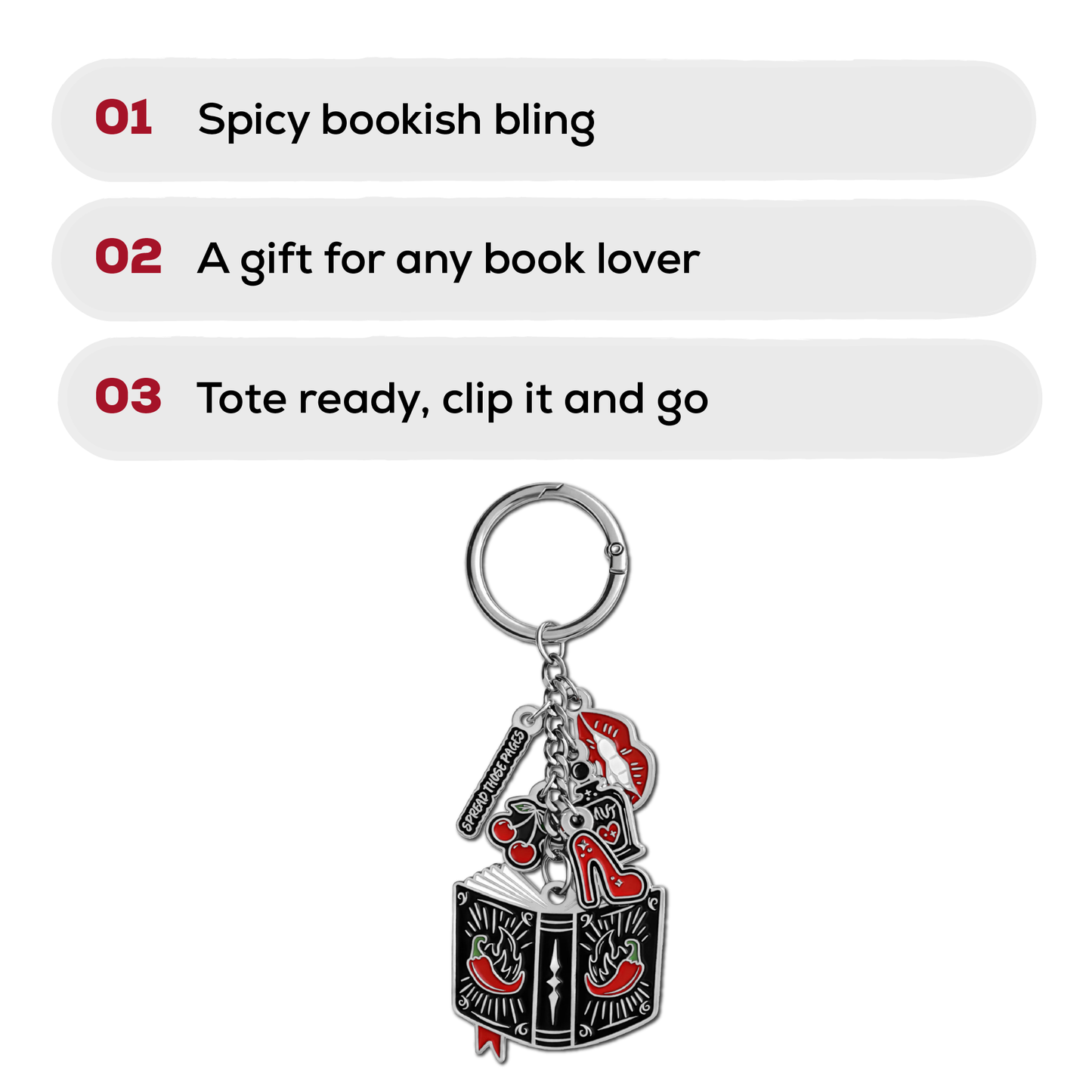 A Little Wicked Bag Charm | Dark Romance Bookish Bag Accessory