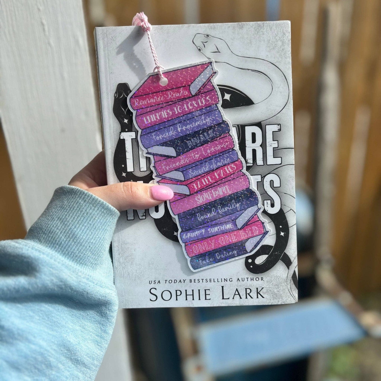 Romance Tropes Bookmark | Sparkly Romance Reader Bookmark