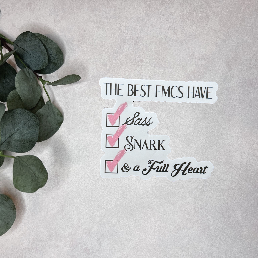 Best FMCs Checklist Sticker | Sassy Romance Reader Vinyl Decal
