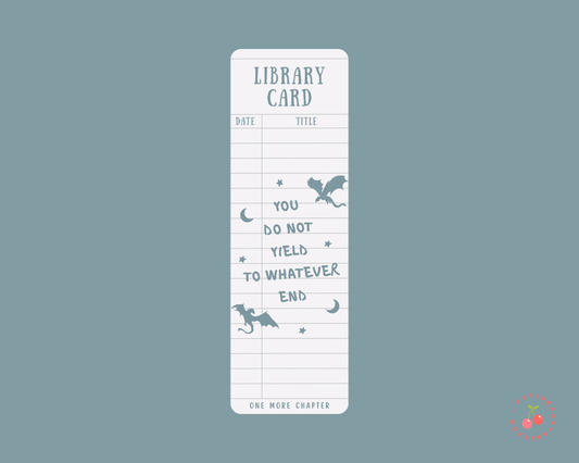 Throne of Glass Library Card Bookmark