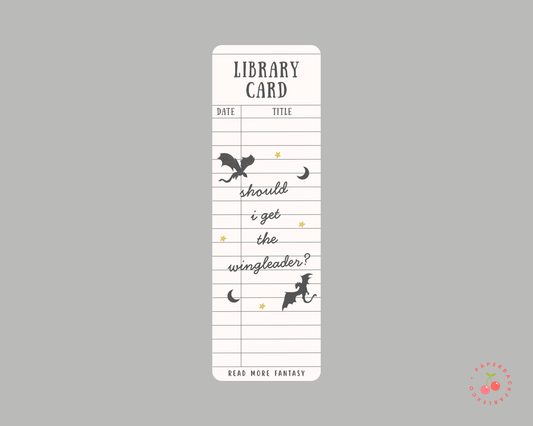 Fourth Wing Library Card