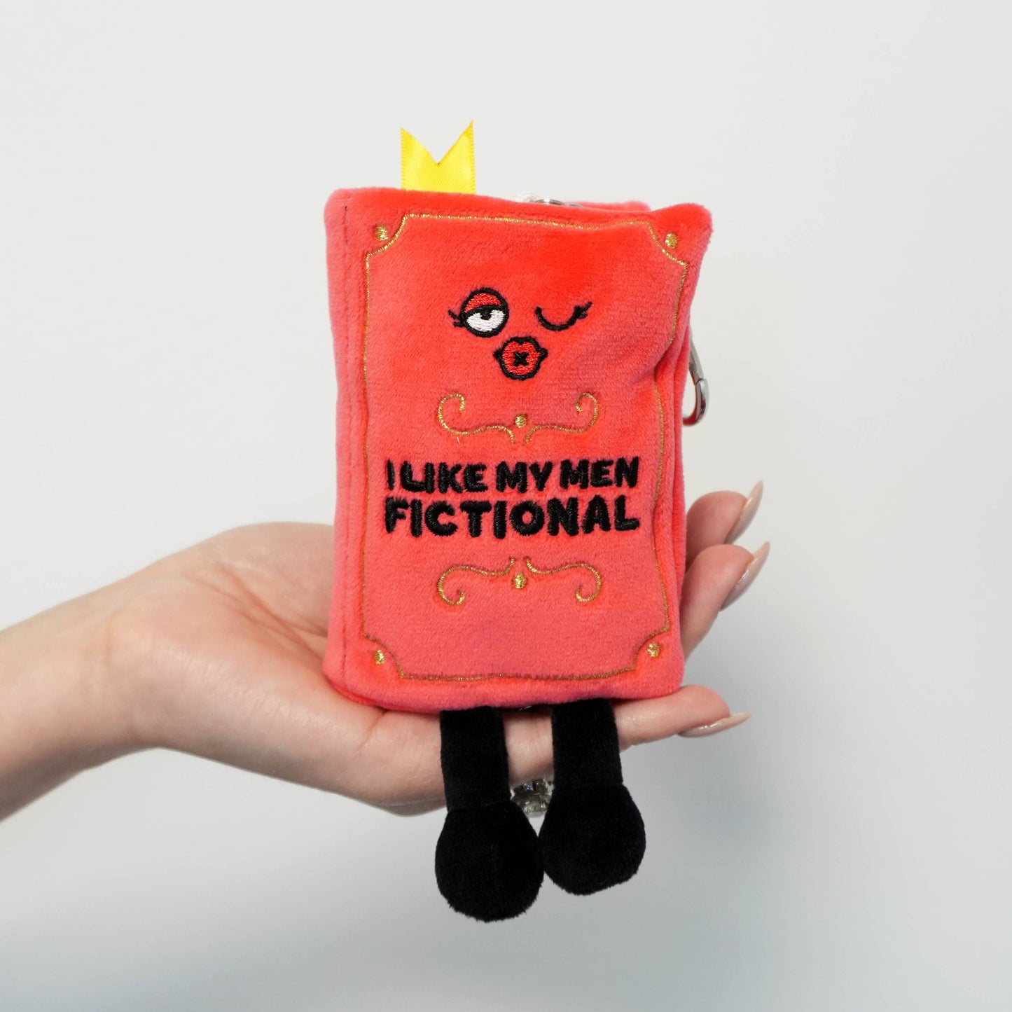 I Like My Men Fictional – Book Plush Bag Charm