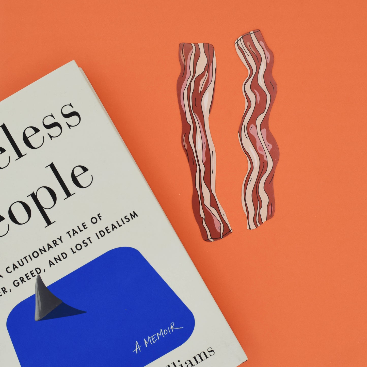 Bacon Die Cut Bookmarks (2-Pack) – Double-Sided