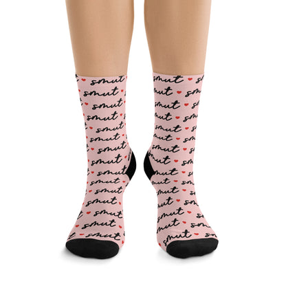 Smut Print Recycled Poly Socks - Fun and Eco-Friendly Everyday Wear