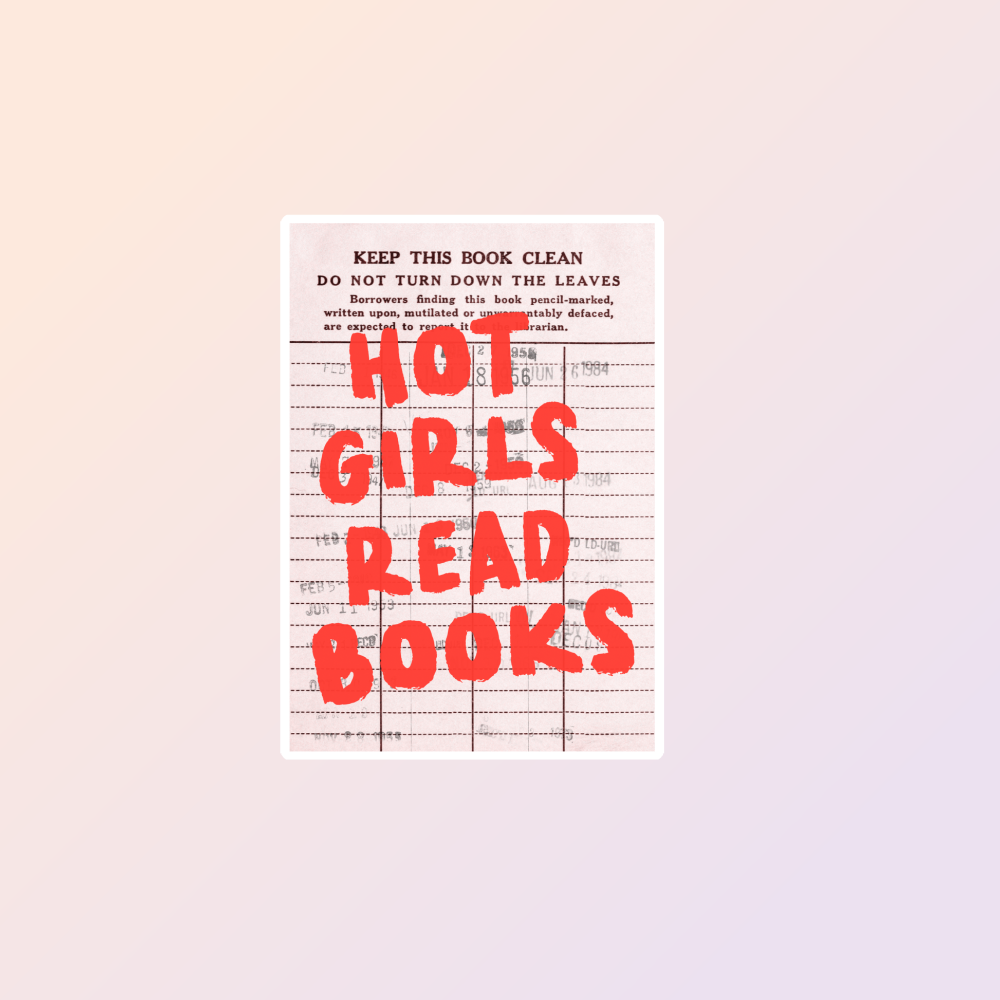 Book cover with text 'Hot Girls Read Books' on a light pink background