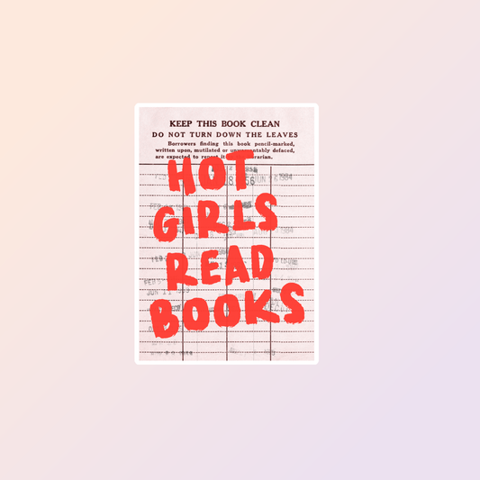 Book cover with text 'Hot Girls Read Books' on a light pink background