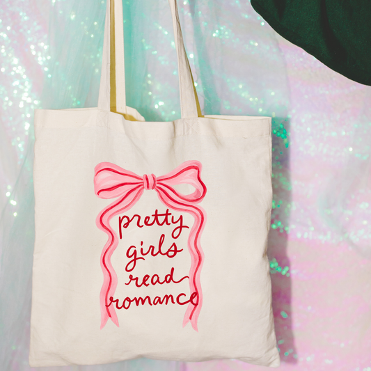 Pretty Girls Read Romance Tote Bag