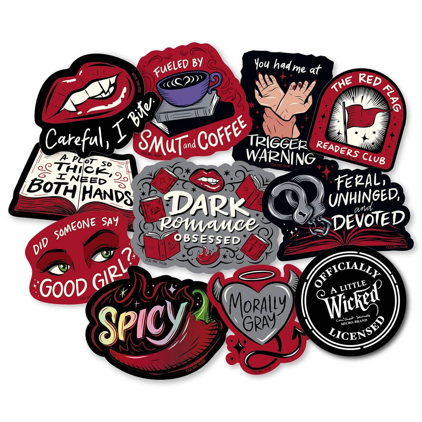 A Little Wicked Decal Pack | Dark Romance Sticker Set of 10