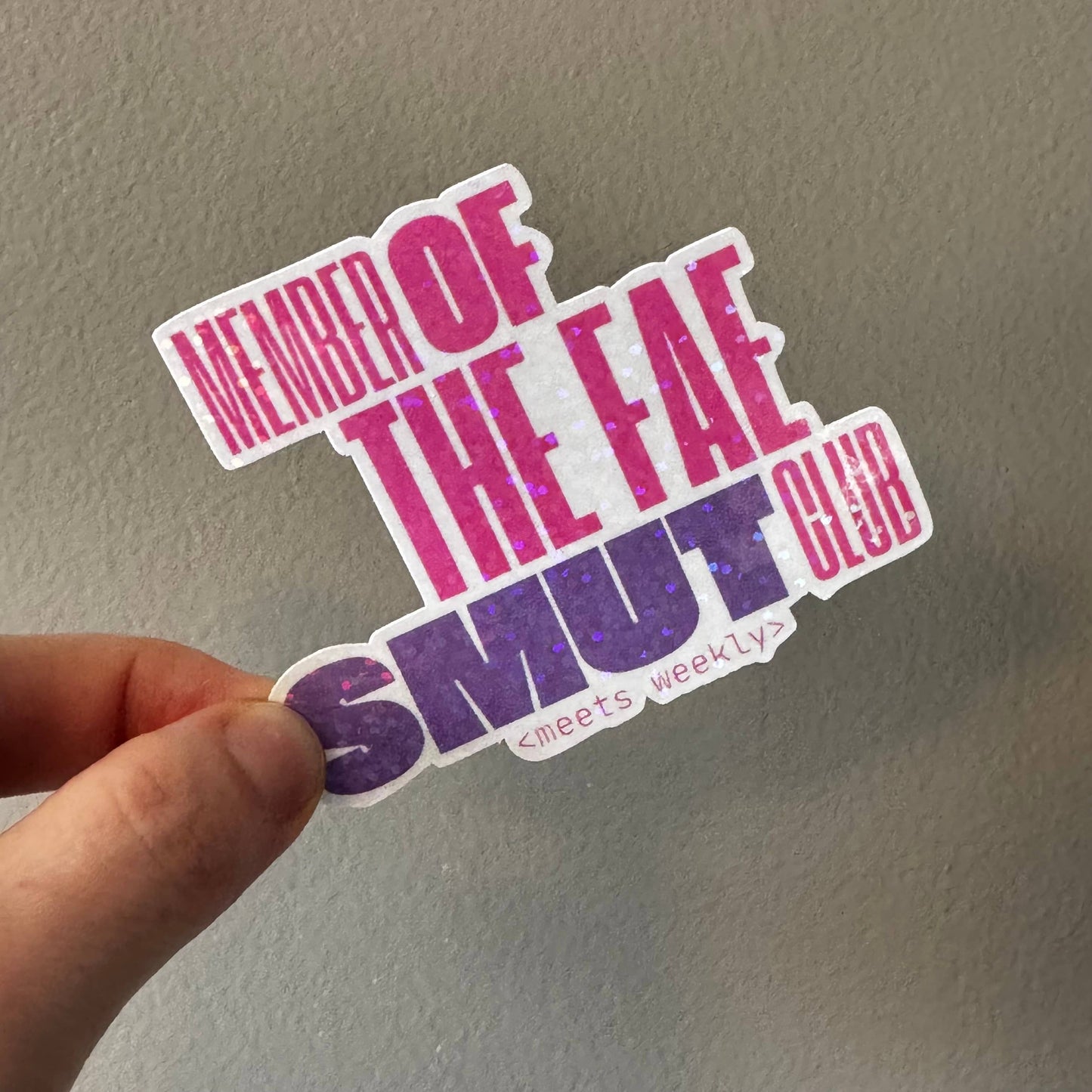 Fae Smut Club Sticker | Glitter Fantasy Romance Kindle Sticker