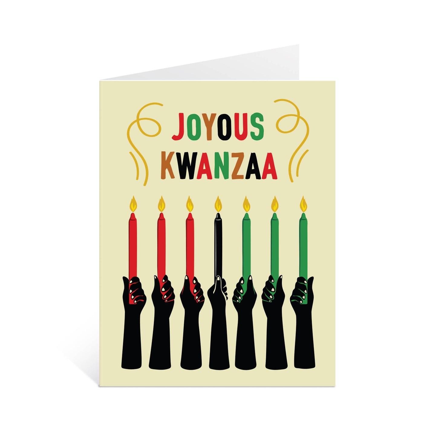 Joyous Kwanzaa Card | Kinara Holiday Greeting Card