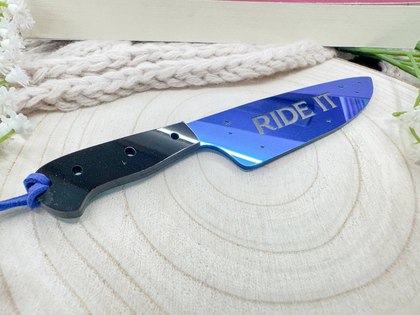 Ride It Knife Bookmark – Acrylic Laser Engraved