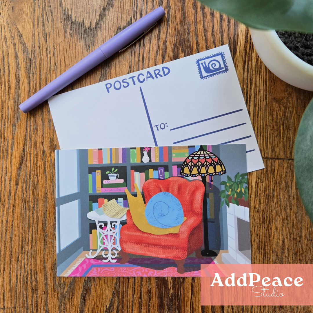 Snail Mail Illustrated Postcard Set | 12 Bookish & Whimsical Postcards