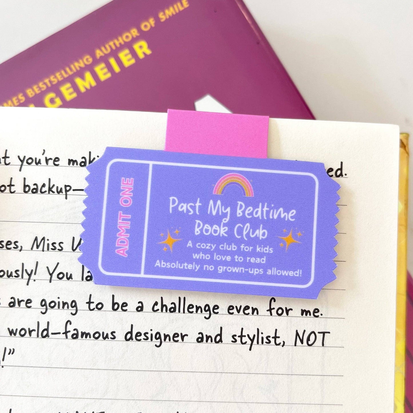 Past My Bedtime Magnetic Bookmark – Kids Reading Bookmark