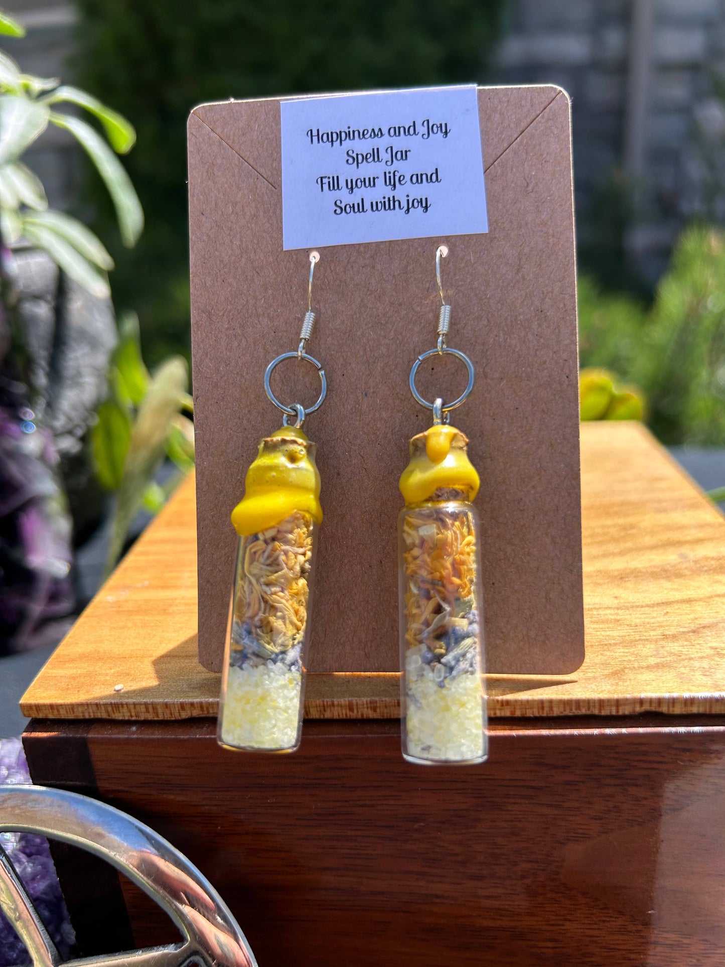 Happiness and Joy Spell Jar Earrings